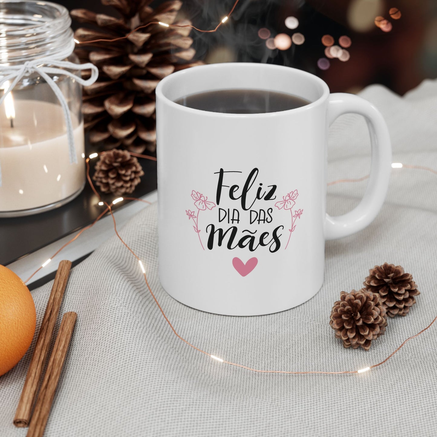 Floral Elegance Ceramic Mug - Perfect Gift for Nature Lovers