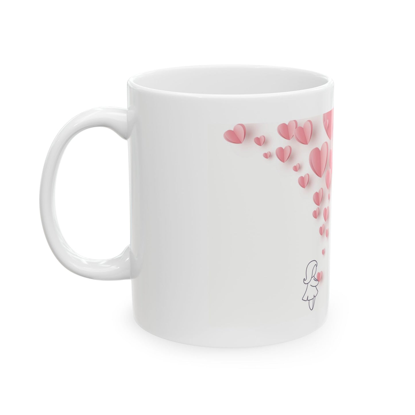Heartfelt Love Ceramic Mug - Perfect Gift for Valentine's Day and Loving Moments