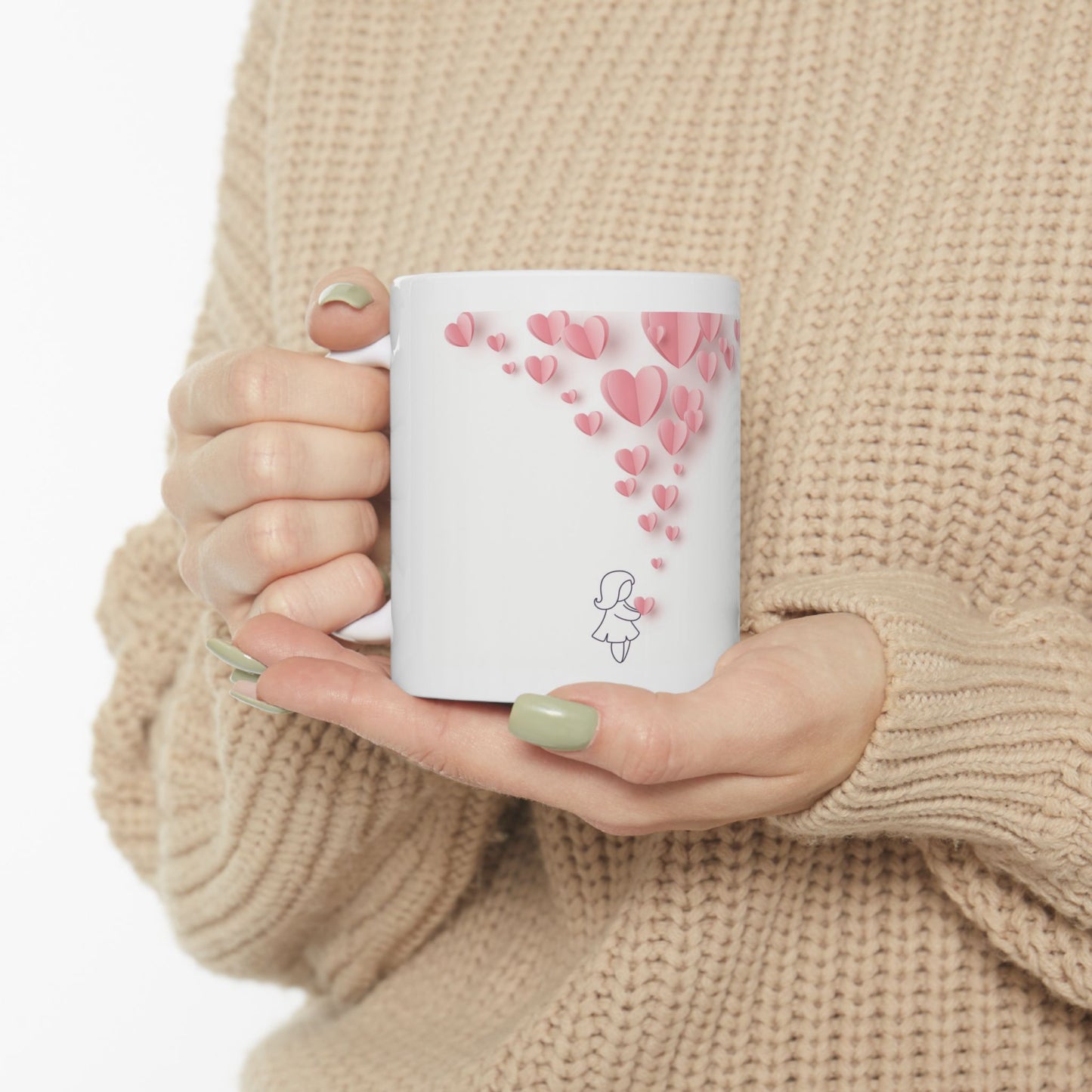 Heartfelt Love Ceramic Mug - Perfect Gift for Valentine's Day and Loving Moments