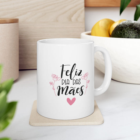 Floral Elegance Ceramic Mug - Perfect Gift for Nature Lovers