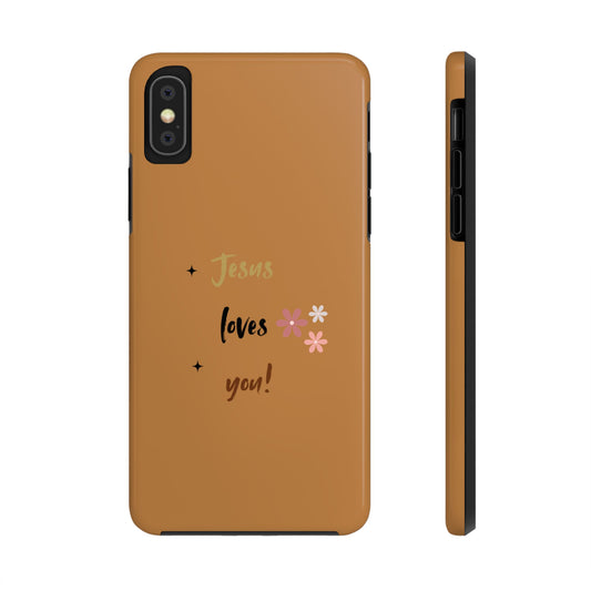 Inspirational Phone Case - 'Jesus Loves You' Floral Design