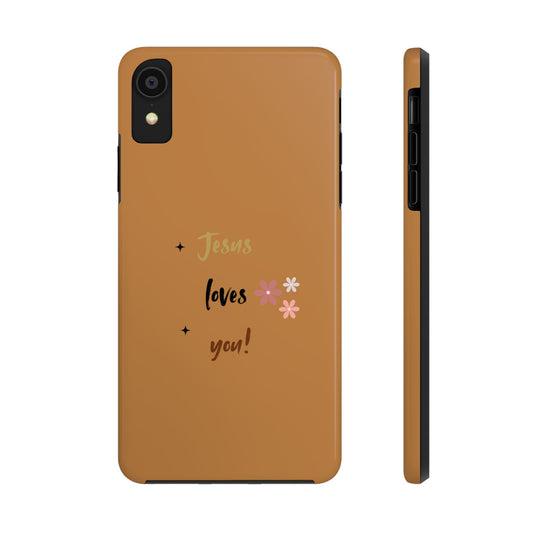 Inspirational Phone Case - 'Jesus Loves You' Floral Design